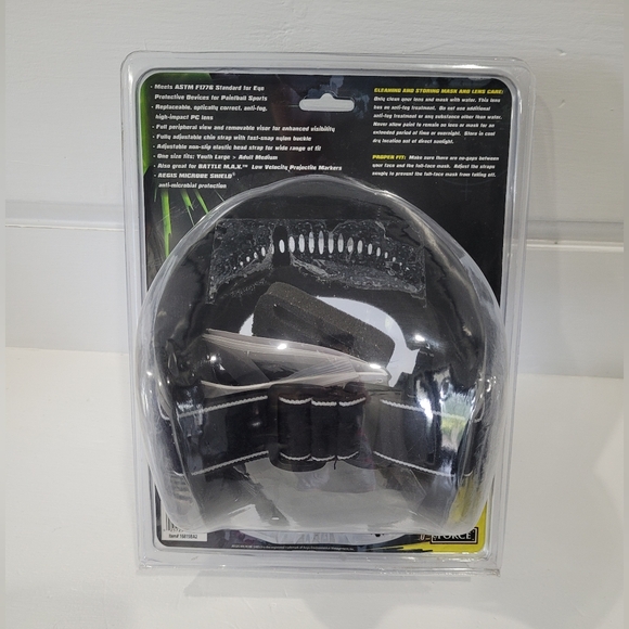 Rival Force Adult Anti-Fog Paintball Helmet Mask Youth LG/ Adult Med - Picture 7 of 8